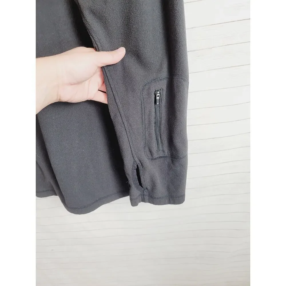 THE NORTH FACE 1/4 ZIP FLEECE IN BLACK, SZ LARGE